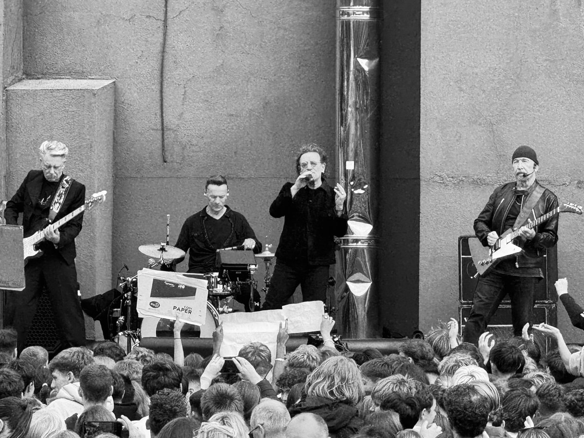 Pat_Carty's tweet photo. A good morning in Mount Temple with @U2 https://t.co/FST7jh5PHr