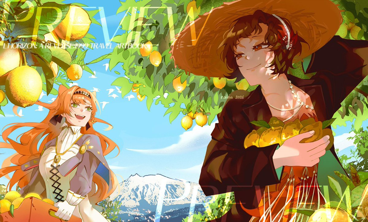 luckywolf_'s tweet photo. Participated in "L'Horizon, A Reverse: 1999 Travel Book"!

This time I draw Sonetto and Schneider! All the artists and designer works so hard, so kindly check the book out 💌✨ https://t.co/0QEePNykU8