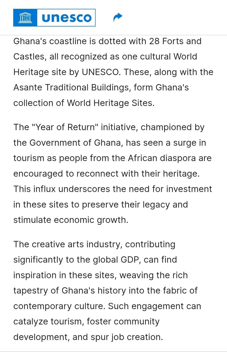 BBSimons's tweet photo. I smiled watching a video someone sent to me.

A very eminent former Trade Minister of Ghana, and one-time presidential contender of the current main opposition party, claimed that Ghana has 32 out of the 42 (76%) UNESCO World Heritage Sites.

Actually Ghana has 2 out of 1273 (less than 0.2%) of UNESCO's world heritage sites.

But the pattern is what matters, right?

Just like many Ghanaians believing that Ghana was the first African country to gain independence from colonialism (it was actually about the 7th) or many highly educated Africans believing that Africa has 30% of the world's minerals (somewhere between 5% and 10% depending which list you use). 😊

I once coined the term "zombie statistics" to describe part of this pattern.

 But the underlying issue, as has become clear to me over time, is that when it comes to matters of national or cultural pride, facts are optional. What matters is confidence.