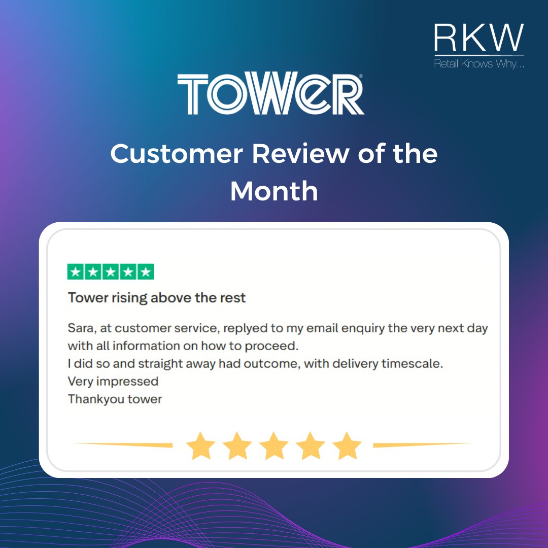 RKWLtd's tweet photo. ⭐ Customer Review of the Month ⭐

Another month of fantastic feedback for our Tower and Swan products!

Here are some of this month’s customer highlights 👇

#RKW #Tower #Swan #CustomerService #Trustpilot https://t.co/NTTg3TpnhU
