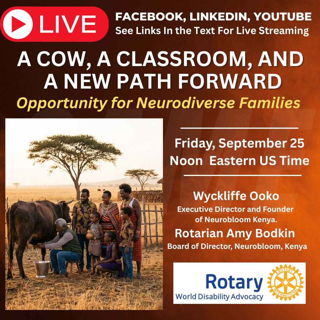 RotaryWDA's tweet photo. Live Stream Friday September at noon Eastern US Time
Facebook: https://t.co/RbZvW676hU
LinkedIn: https://t.co/R6lmYTbp8X
YouTube: https://t.co/c993FpUylL https://t.co/Ae4SR5v99M