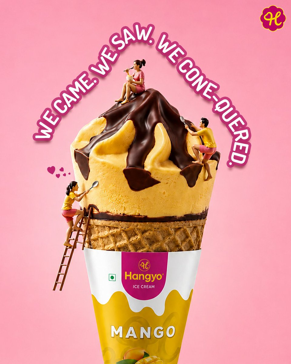 HangyoIceCream's tweet photo. The only expedition where every stop comes with a spoonful of sweetness. 🥭🍦
#Hangyo #MangoIceCream #MadeCreamyMadeHappy #IceCreamLove https://t.co/79CYyNy090