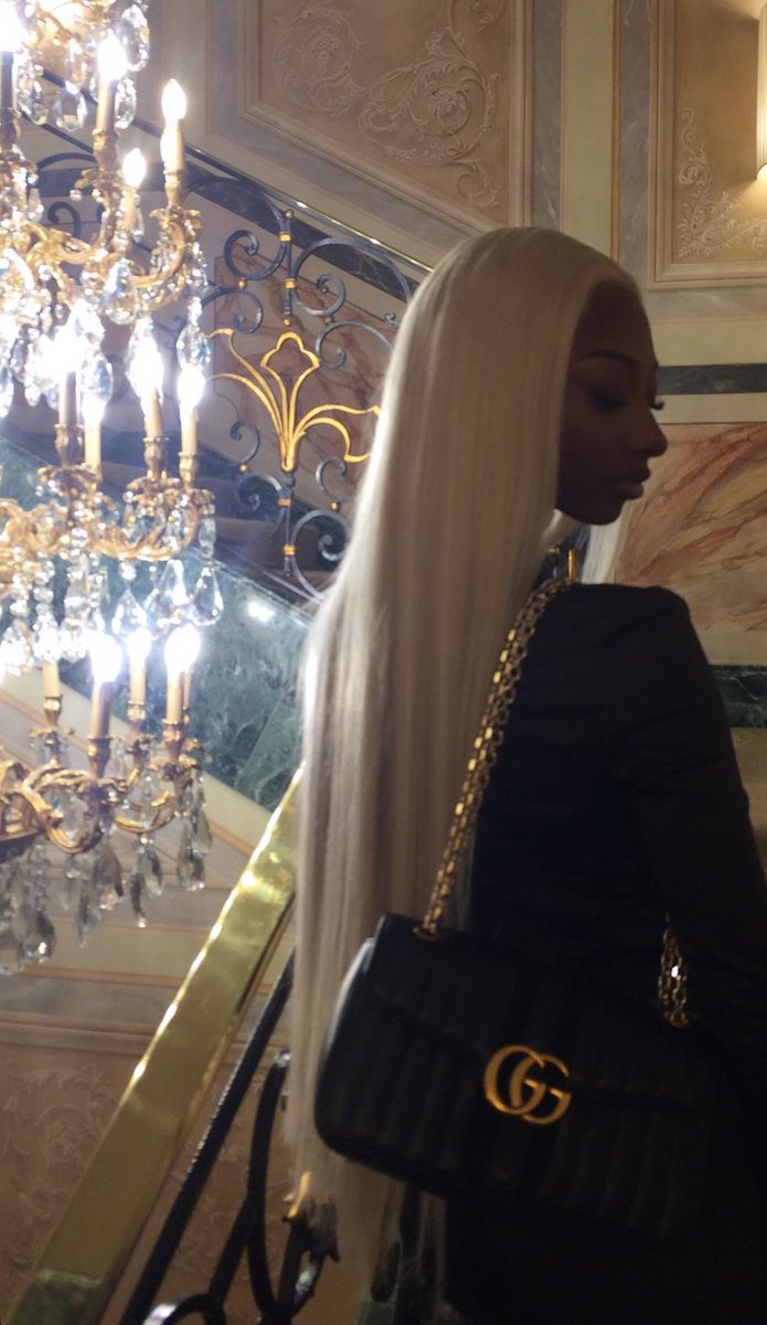 radiatorclutz5's tweet photo. TRINITY looks so Good and the blonde hair with the brown outfit ties it all together 
#TrinityxGucciSS27
#GucciTheStoreShow 
@gucci https://t.co/fw4EBMSr3L