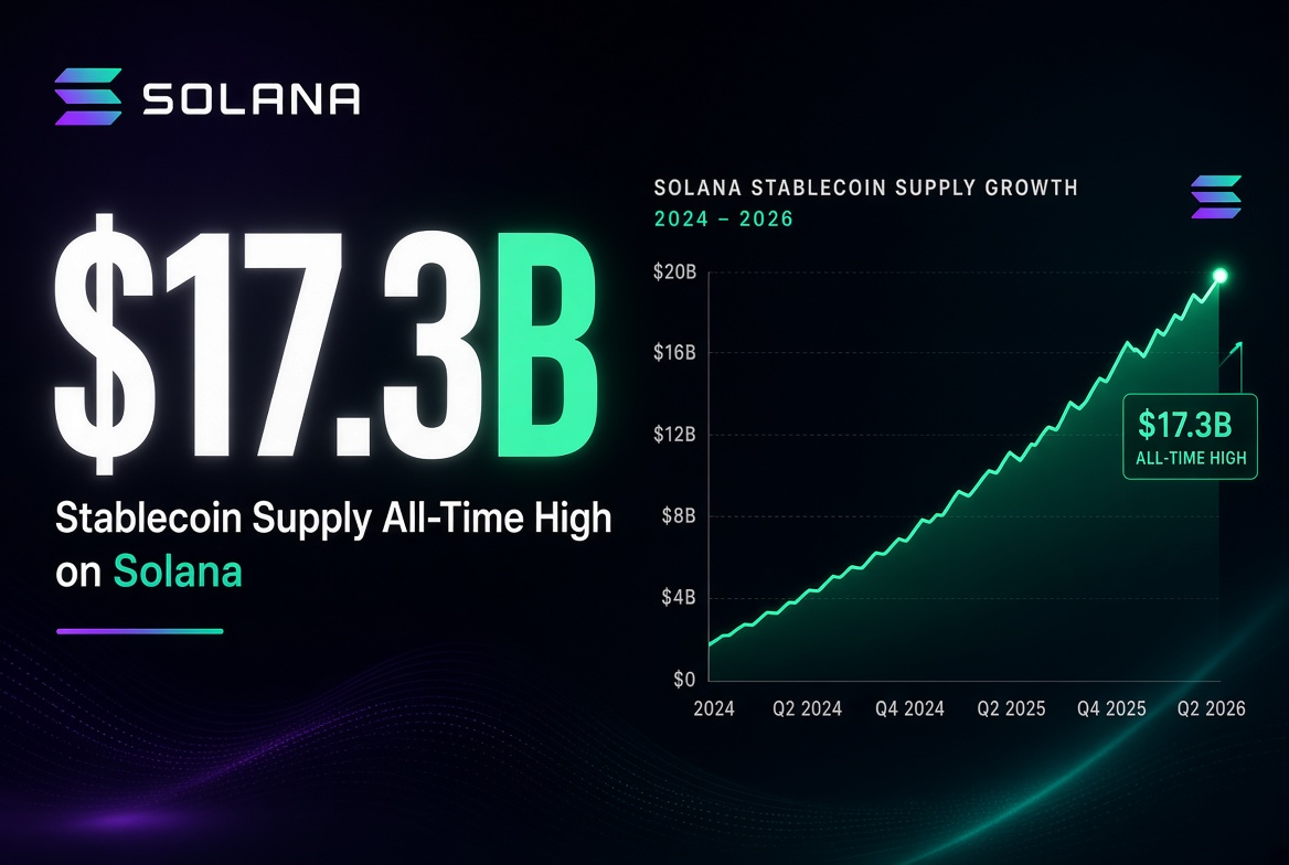 VibernetZZ's tweet photo. 🚀 JUST IN: Stablecoin supply on Solana just hit a brand-new all-time high of $17.3B.
From under $2B in early 2024 to this record — the growth has been relentless. Liquidity is flowing in hard for DeFi, payments, RWAs, and everything in between. https://t.co/Shk2reM3Oo