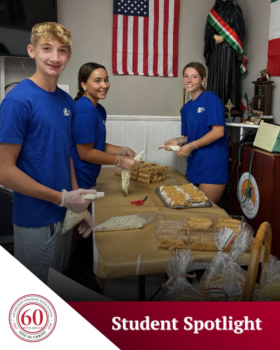 ASHSCavaliers's tweet photo. Freshman Blake Spells and sophomores Marina Catalano and Penelope Riedel volunteered with the Sons and Daughters of Italy Annapolis Lodge, helping prepare for and host its annual Autumn Festa and celebrate Italian heritage, culture and traditions. https://t.co/fbkM0DbdFr