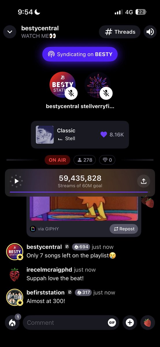 SVOfficialSH's tweet photo. THAT'S A WRAP FOR TONIGHT!
With a peak of 278 listeners,what a night — hyping,streaming, and knowing both stations songs and fans are worth it. A huge thank you to everyone who tuned in and showed love. 💜
But we're not done yet… ANOTHER COLLAB TOMORROW NIGHT! This time in our station🔥🔥Same energy, same chaos, don't miss it. 🔥
Thank you fir having us @bestystation
SEE YOU ALL TOMMOROW!!
#StellxBEFIRST
#Stell @stellajero_
#BEFIRST @BEFIRSTofficial
#BESTY_STATIONHD