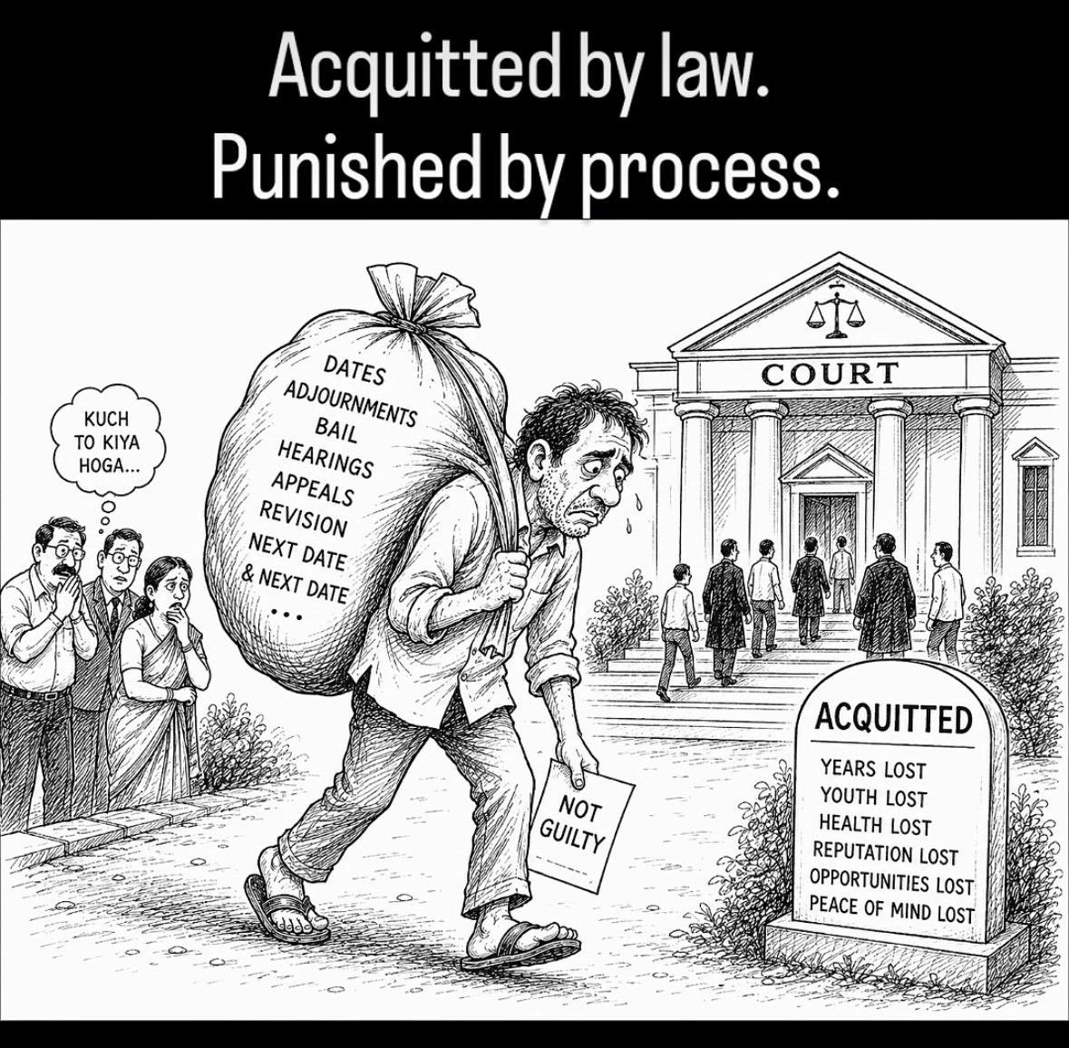Luthra_Sidharth's tweet photo. A telling comment on the crikinal justice system and all of us who are part of it https://t.co/e2in3KfNFk