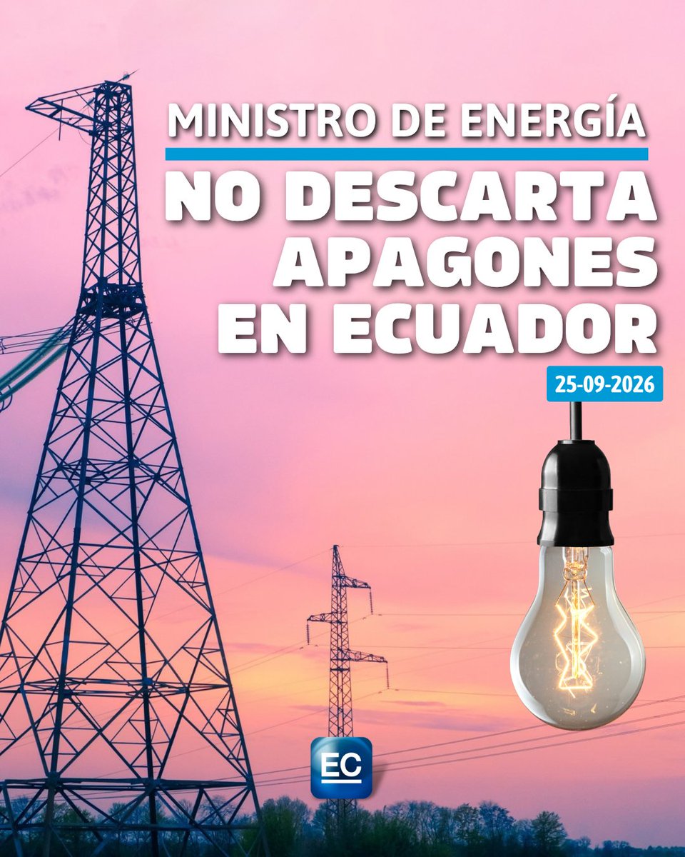 elcomerciocom's tweet photo. ⟫ https://t.co/T5uYlA54Ea | 🪫 El ministro de Energía, Juan Carlos Blum, habló sobre el riesgo de nuevos apagones en Ecuador https://t.co/k6P4KyY2Ul