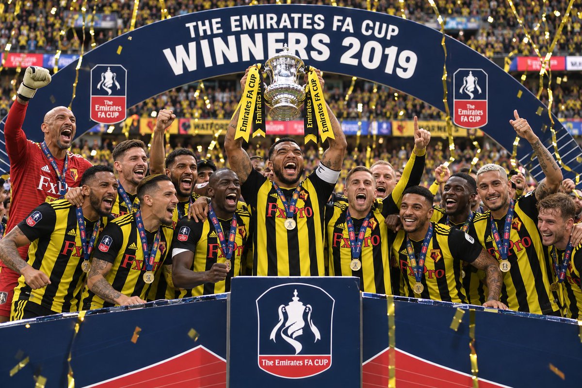 DanielOwens1979's tweet photo. Ladies and gentleman, introducing your 2019 FA Cup winners...

#watfordfc https://t.co/oG4JvnB8jm