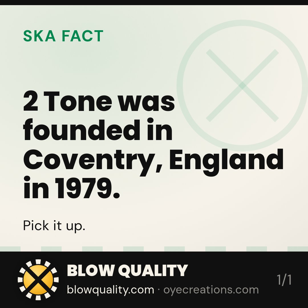 blowqualityband's tweet photo. 2 Tone started in Coventry and changed everything. A sound that mattered, a movement that proved the horn section was never going anywhere.

#2tone #twotone #ska #hornsection #skarevival https://t.co/yvcgzaL04m
