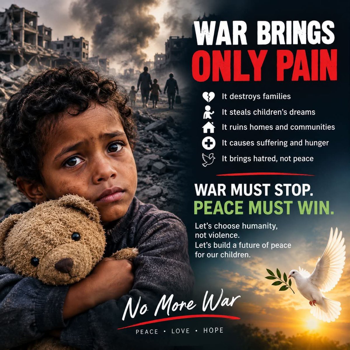 kaleabAAka's tweet photo. We don’t want war @AbiyAhmedAli https://t.co/8lKrQaLple