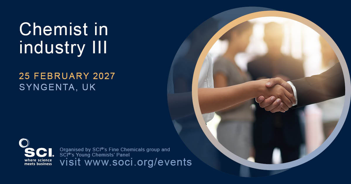 SCIupdate's tweet photo. 📢 Register now: Early bird offer ends 15 January 2027! https://t.co/Yjatw2Hbzp

The program will consist of talks and posters selected from abstracts, a plenary career retrospective and culminate in the presentation of the prestigious “Chemist in Industry” award. https://t.co/sEb4vkaKz3