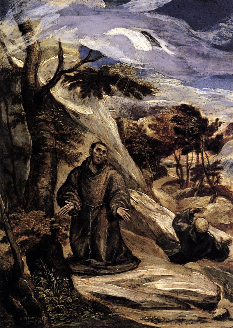 artistgreco's tweet photo. St. Francis receiving the stigmata #artbots #elgreco https://t.co/BOgmU1on1m