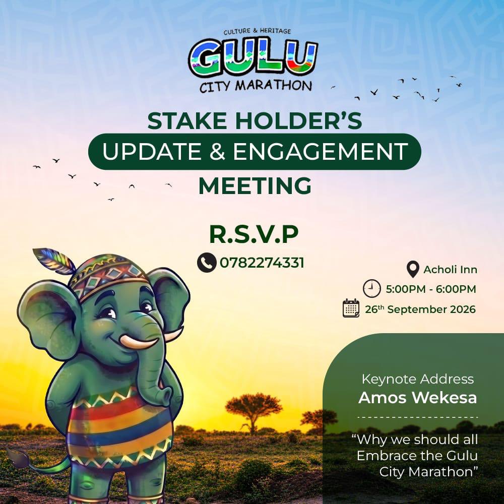 fourthmediaug's tweet photo. Something worth our time, Tomorrow. 

As we count down to #TheGuluCityMarathon26, we are bringing stakeholders together for an evening of engagement, updates and conversations around the marathon.  

26 September | 5:00–6:00 PM Acholi Inn Keynote:
@wekesa_amos @TheGuluMarathon @PaLabeja