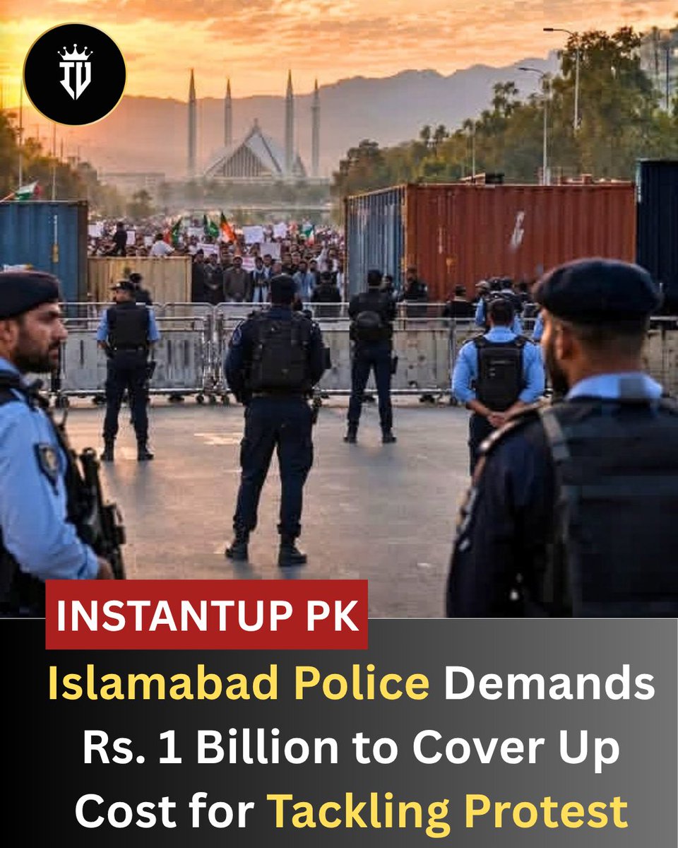 Instantup0's tweet photo. Federal police reportedly seek Rs1bn for security arrangements ahead of the planned PTI march and sit-in on September 27. 🚨🇵🇰
#Pakistan #PTI #Islamabad
#SecurityMeasures #LongMarch https://t.co/liDcpWhhQe