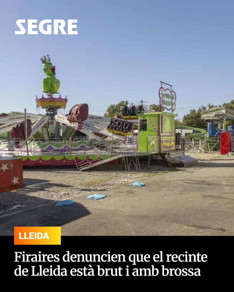 SEGREcom's tweet photo. Firaires denuncien que el recinte de Lleida està brut i amb brossa. Encara hi ha deixalles del festival gastronòmic Latineando, que va acabar el passat 13 de setembre.

Més informació a https://t.co/p5uM0yslLO i al primer comentari de la foto 👇👇 https://t.co/S03yEEB388