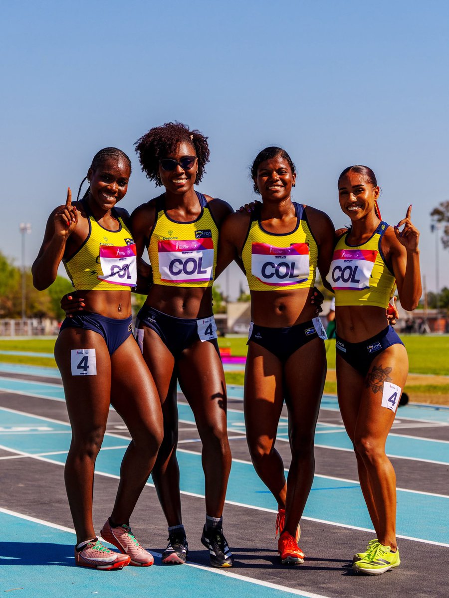 PanamSports's tweet photo. ¡COLOMBIA VUELA EN EL RELEVO 4x100M FEMENINO! 🥇🔥

Marleth Ospino, Angélica Gamboa, Danna Bánquez y María Marulanda dominaron la pista de principio a fin, conquistando la presea dorada e imponiendo marca histórica de 44.36s (SGR) en los #Suramericanos2026. 🏆✨

📺 Sigue las mejores pruebas del atletismo EN VIVO por el Panam Sports Channel.

#Suramericanos2026 #PanamSports #panamsportschannel