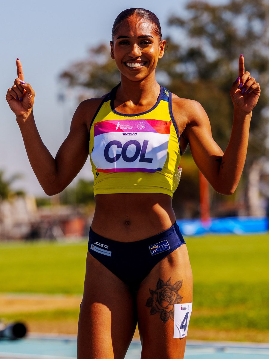 PanamSports's tweet photo. ¡COLOMBIA VUELA EN EL RELEVO 4x100M FEMENINO! 🥇🔥

Marleth Ospino, Angélica Gamboa, Danna Bánquez y María Marulanda dominaron la pista de principio a fin, conquistando la presea dorada e imponiendo marca histórica de 44.36s (SGR) en los #Suramericanos2026. 🏆✨

📺 Sigue las mejores pruebas del atletismo EN VIVO por el Panam Sports Channel.

#Suramericanos2026 #PanamSports #panamsportschannel
