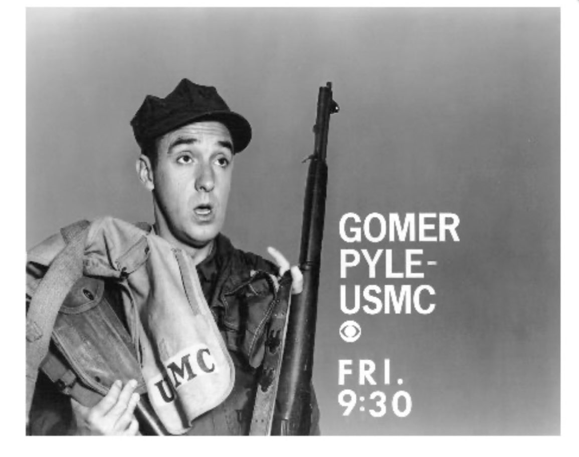 bkontheair's tweet photo. Happy anniversary to #GomerPyleUSMC (1964) #OTD @CBS 📺 #JimNabors #FrankSutton #AndyGriffith #classictv https://t.co/cEMj7HjTYL