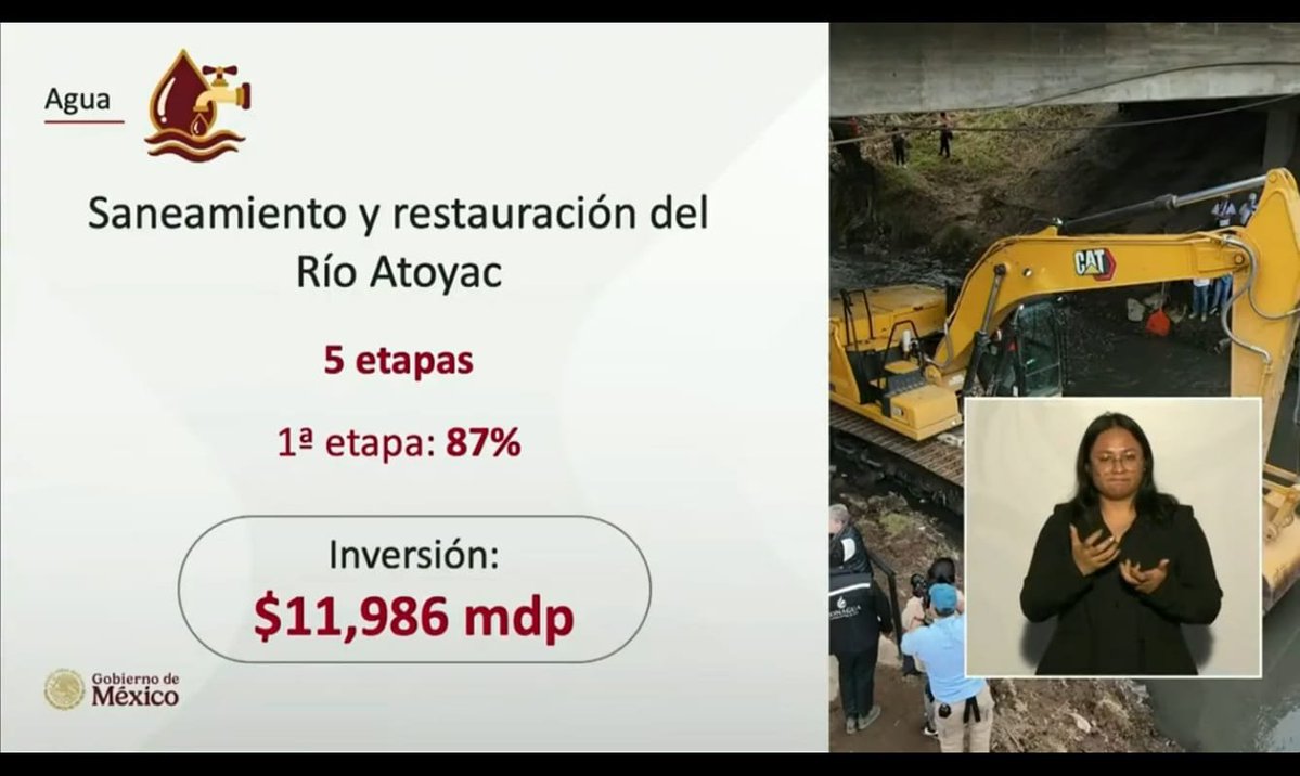 Cintillo_'s tweet photo. ABRO HILO 🧵: Obras que se vienen para  #PUEBLA ANUNCIADAS POR SHEINBAUM

1/5 - RÍO ATOYAC 💧☠️

@Claudiashein revela que el Río Atoyac es el más #contaminado de #México y anuncia su rescate en 5 etapas.

1ra etapa con 87% de avance y una inversión de $11,986 MDP. https://t.co/HLuQz3sttU