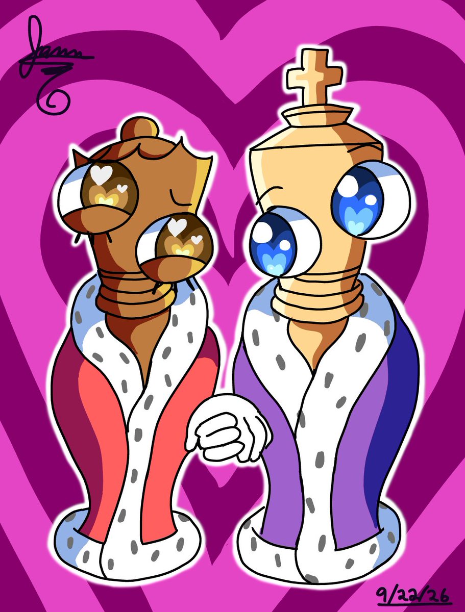 PinkCupcakePup's tweet photo. Here's a new recent fanart drawing of Queenie and Kinger fromThe Amazing Digital Circus. My first time drawing them. 
#kinger #queenie #theamazingdigitalcircusfanart #theamazingdigitalcircus #tadc #fanart #ArtistOnTwitter #twitterart #fanartfriday ㅤㅤㅤㅤ https://t.co/V4D8NlSQlc