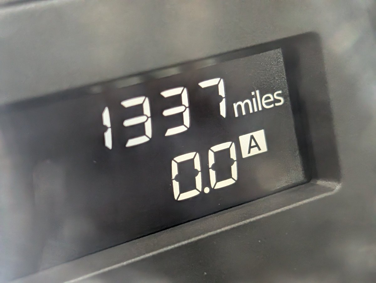 hakstuff's tweet photo. Aaand we have our first major instrument cluster pwn at the @GrrCON Car Hacking Village! The Nissan instrument cluster we brought is now reading 1337mi, performed completely over CAN bus 😆 https://t.co/b5HBVAgqYH