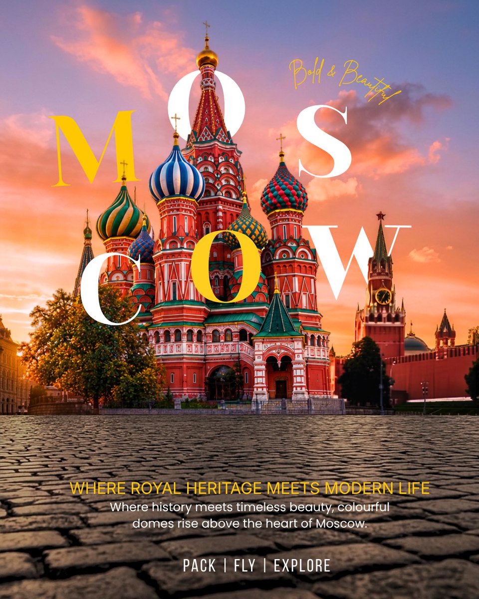 traveloflights's tweet photo. 🇷🇺 Some landmarks don’t need an introduction.

St. Basil’s Cathedral in Moscow has colourful domes, intricate patterns and a silhouette you can recognise in a second. 🏛️✨

Would you stop here for the view—or go inside to explore? 👀

#Moscow #RussiaTravel #Traveloflights https://t.co/UXXGEyKior