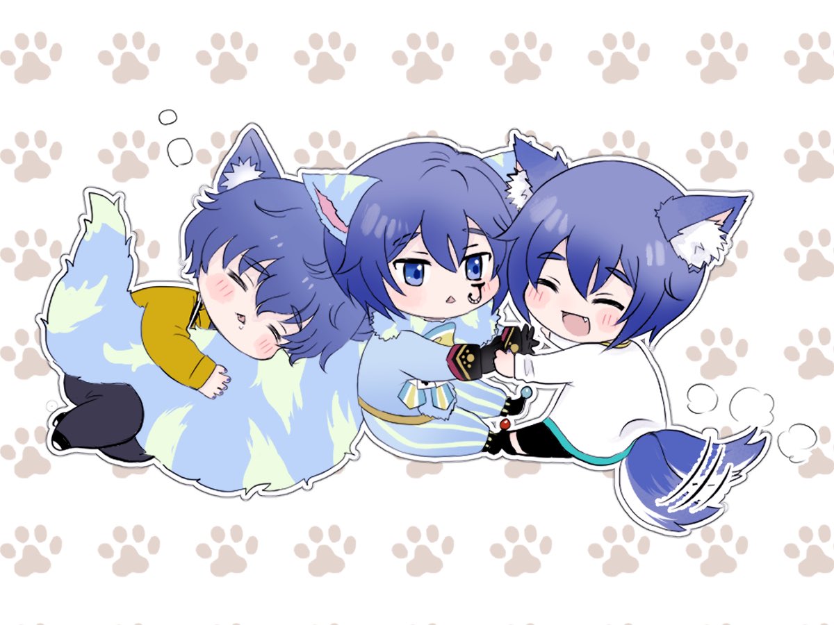 sumomo_prsk's tweet photo. けもけもトリオ🐾 https://t.co/pXnJfVtNgs