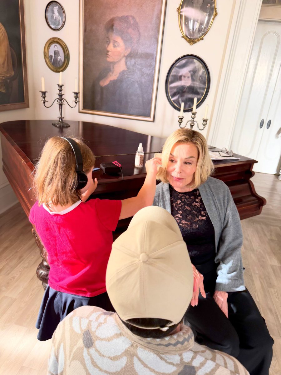 Jessica Lange as Fiona Goode behind the scenes AHS 13