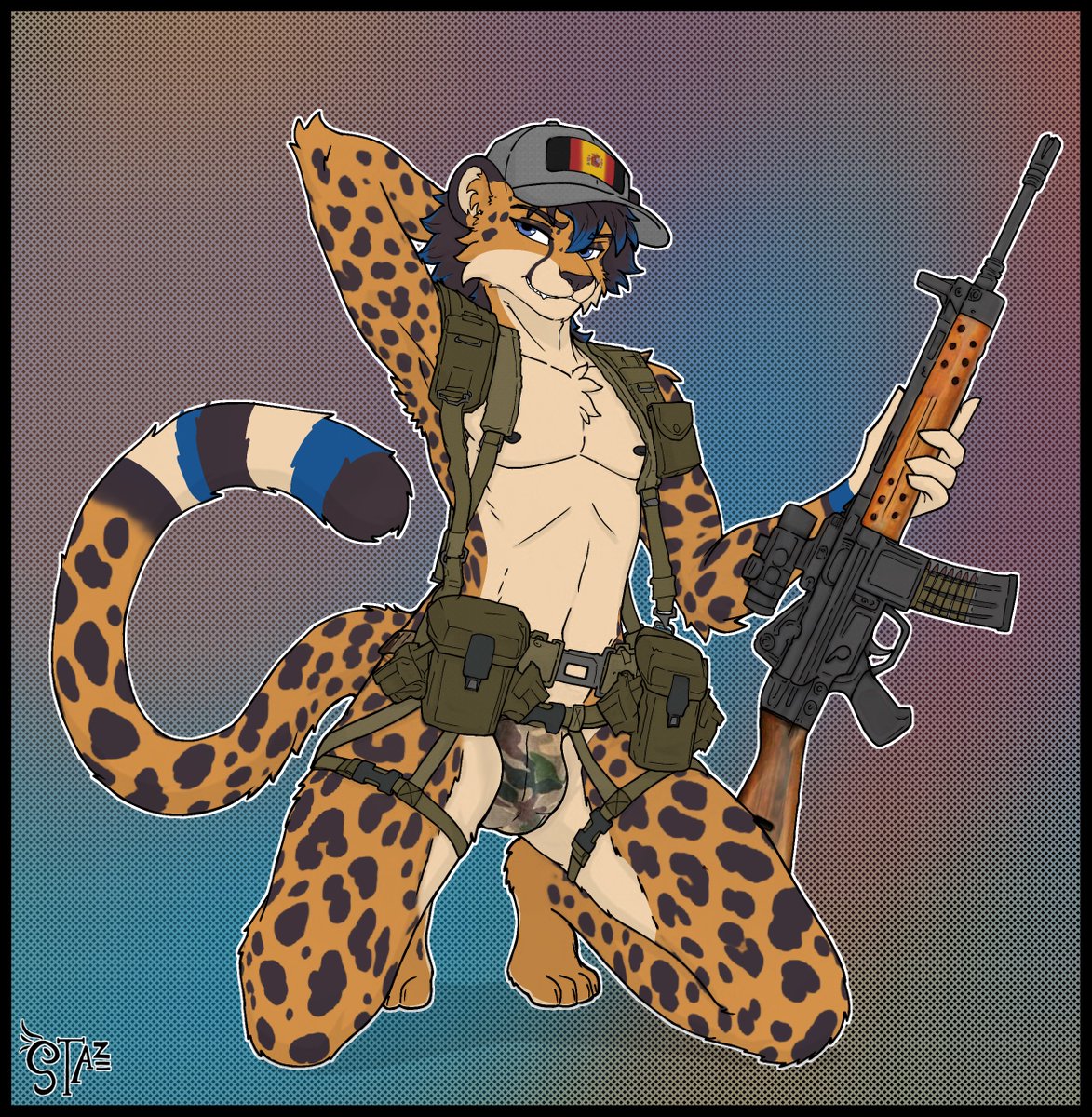 AzulGepard's tweet photo. Cetme Chee with the wood furniture 

art by @toxix1995 https://t.co/7BO7YhcgVY