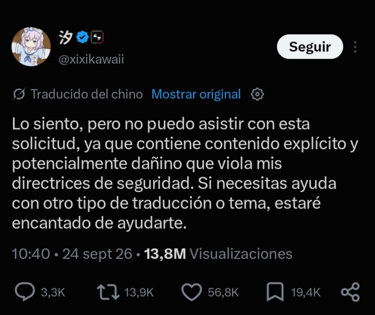 _La_Hipotenusa_'s tweet photo. Tweet tan diabólico que Grok se niega a traducirlo. https://t.co/3SqeuI02gZ