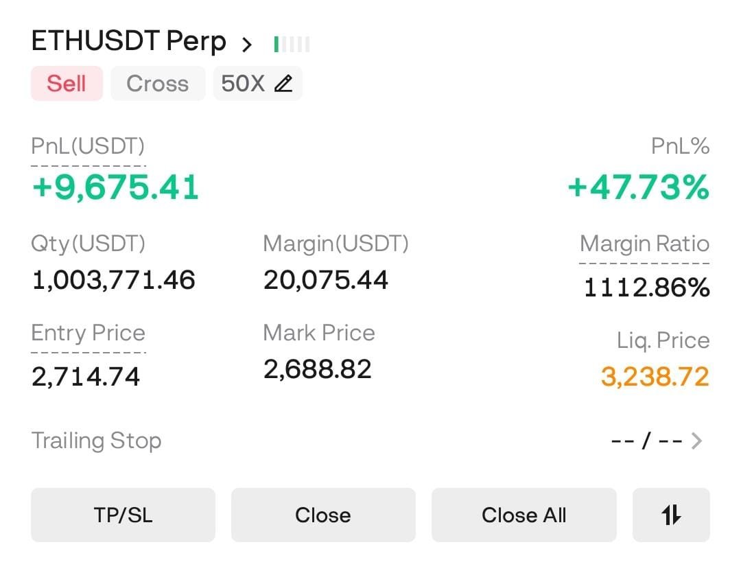 ItsOwlPrints's tweet photo. 🚀 FREE SIGNAL UPDATE

✅ $ETH –  Target 1 HIT!

💰+48% Profit !

Congratulations to everyone who followed the signal 

👉 Join Telegram : https://t.co/Vxr3vW0hmd https://t.co/VSBMXkOBWQ