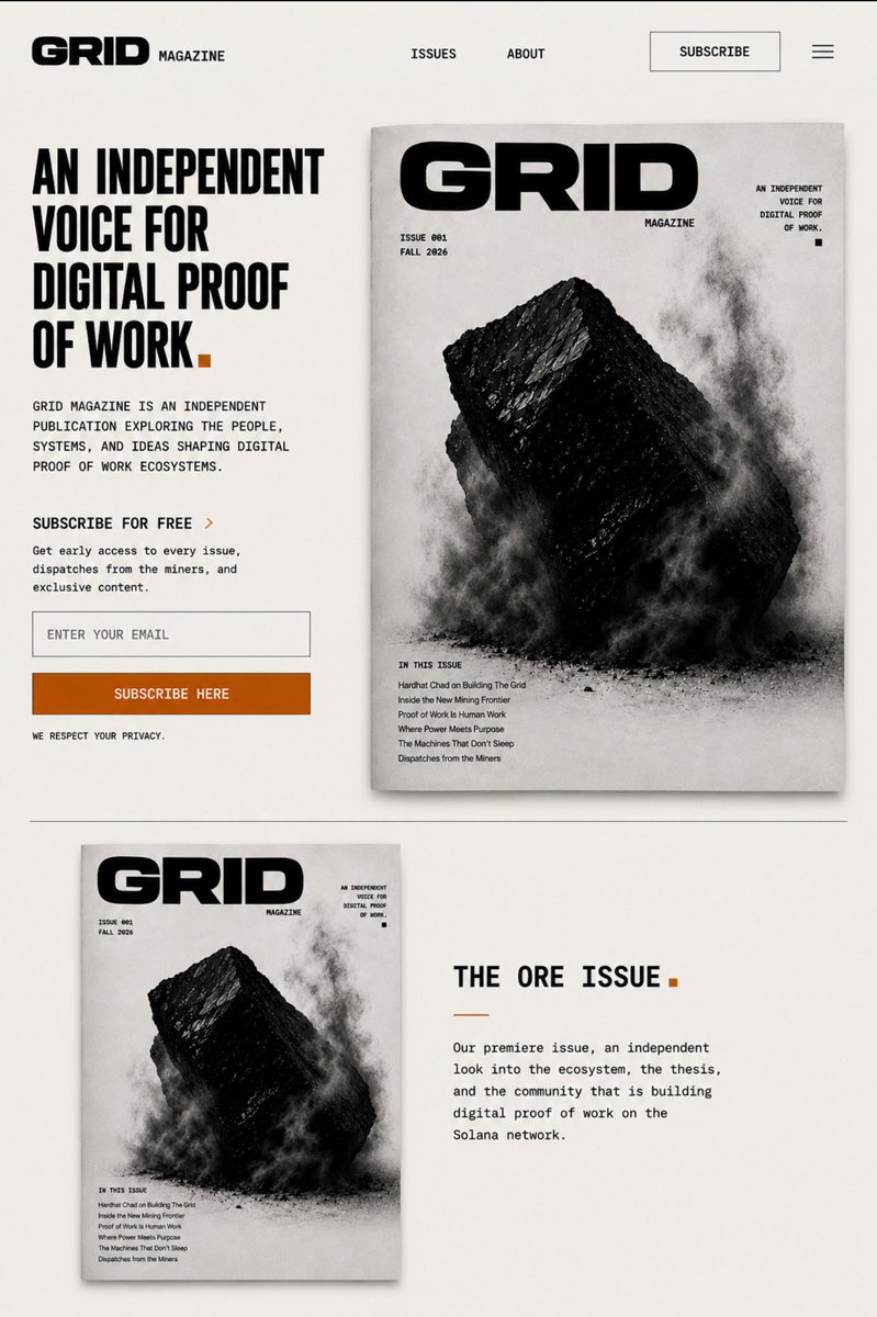 networkstate001's tweet photo. Thank you $ORE community for the warm reception for GRID Magazine Edition 001.

Soon with GridMag Dot IO , you’ll also be able to get each edition delivered securely straight to your email inbox. https://t.co/i2CGshC4Ho
