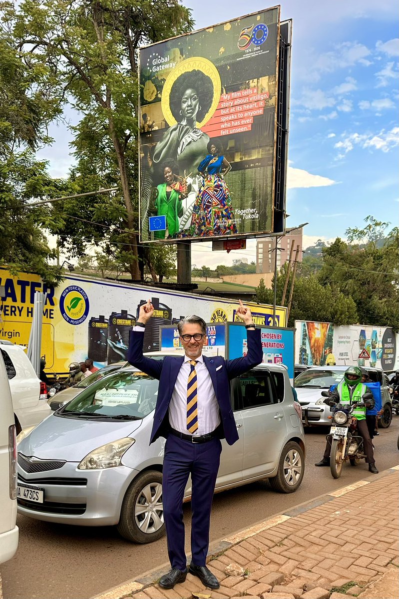 JanSadek's tweet photo. Our 50-years-of-Partnership-Exhibition is currently open only to @UgandaMFA staff. But look up! Some of the faces from “Together Tukola” are now on billboards across Kampala. 5 decades of EU-Uganda partnership, told not through institutions, but through people. 🇪🇺🤝🇺🇬 https://t.co/DGI4uJQPLX