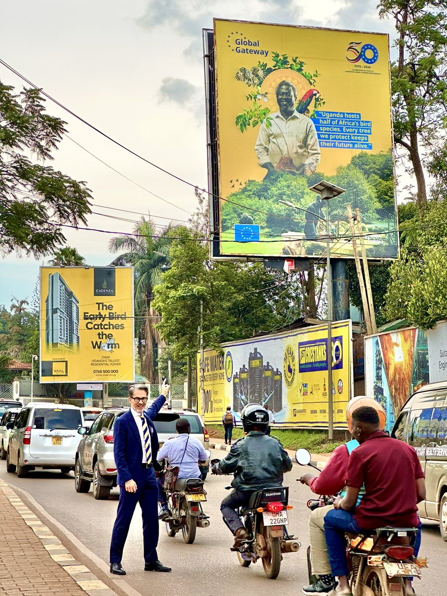 JanSadek's tweet photo. Our 50-years-of-Partnership-Exhibition is currently open only to @UgandaMFA staff. But look up! Some of the faces from “Together Tukola” are now on billboards across Kampala. 5 decades of EU-Uganda partnership, told not through institutions, but through people. 🇪🇺🤝🇺🇬 https://t.co/DGI4uJQPLX