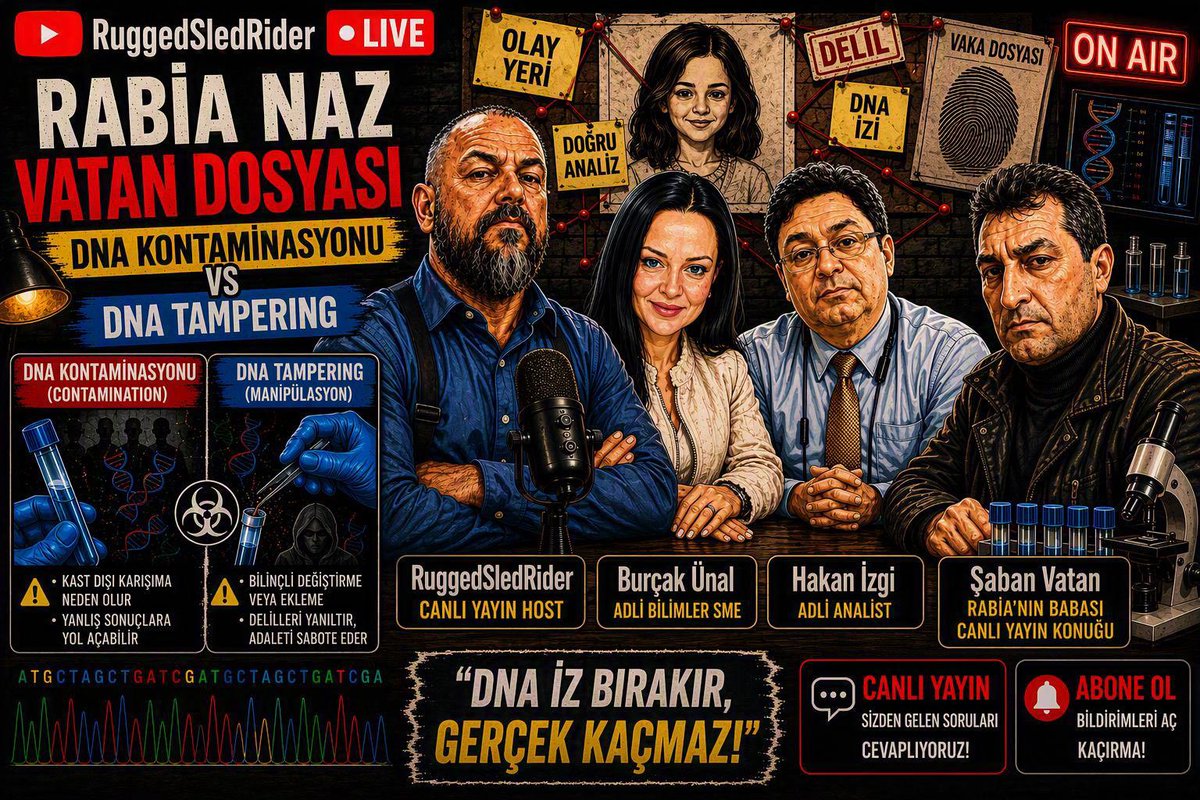 nuucan's tweet photo. Rabia Naz Vatan Dosyası! 
Bu akşam 22:00’de RuggedSledRider Youtube kanalında!  @VatanSaban 

Şaban Vatan, Hakan Izgi, Burcak Unal  https://t.co/GFsT0Ajvt3

#RabiaNaziçinAdalet https://t.co/7SV5mfKdw5