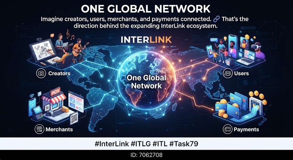 jacquesangaeu's tweet photo. π One Global Network
Imagine creators, users, merchants, and payments connected. π
Thatβs the direction behind the expanding InterLink ecosystem.
#InterLink #ITLG #ITL #Task79 https://t.co/xdFJExapzn