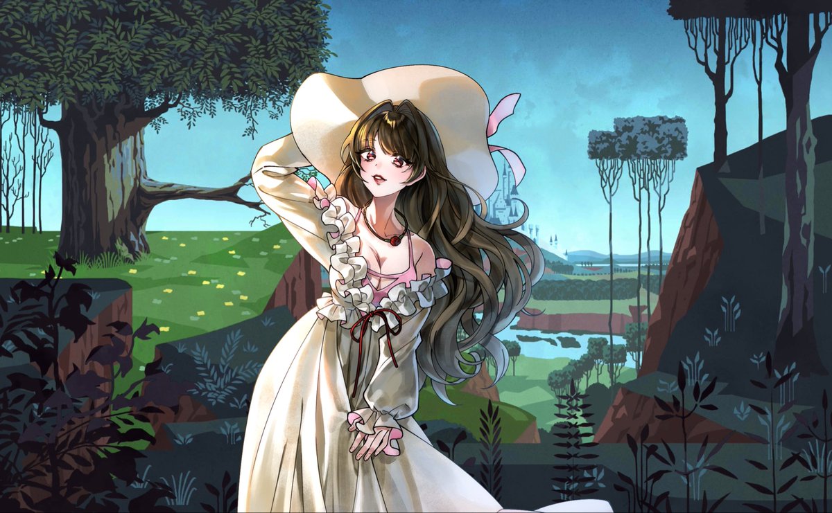 cosmic_selena's tweet photo. { Belle Thorn }

Another art i forgot to share here, Belle using one of elysia’s outfits (since she is part of her inspirations)
I wanted this to be her visiting briarland after centuries of being banished from there.

🎨 ssal_cho00 on crepe
#twstoc https://t.co/gJkKkjCo8V