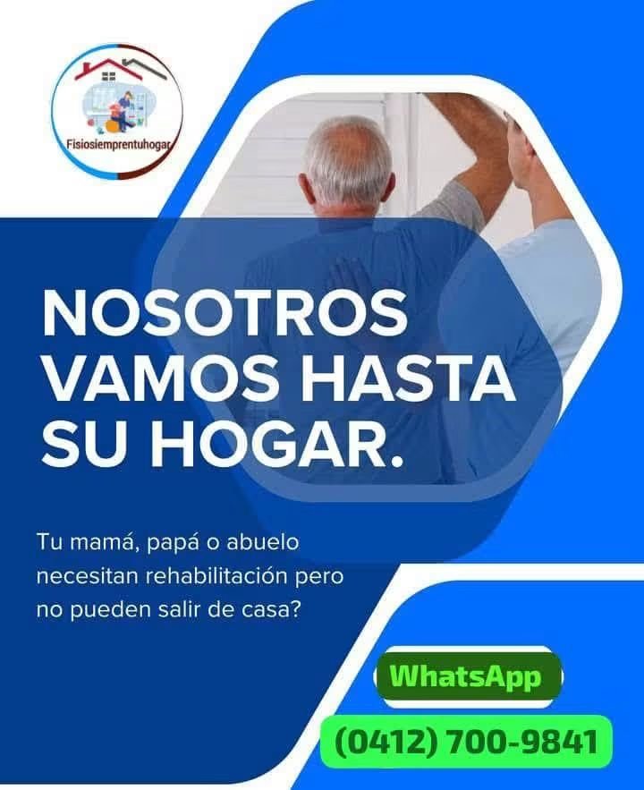 Fisioentuhogar's tweet photo. Fisioterpia y Rehabilitación a Domicilio 📍 Caracas San Antonio de Los Altos y Los Teques Venezuela 🇻🇪 #FisioterapiaADomicilio #RehabilitacionFisica #Fisioterapia #sanantoniodelosaltos #caracasvenezuela #losteques #altosmirandinos #terapiaencasa #TerapiaFisica #dolor #lesion https://t.co/euRXjazY33