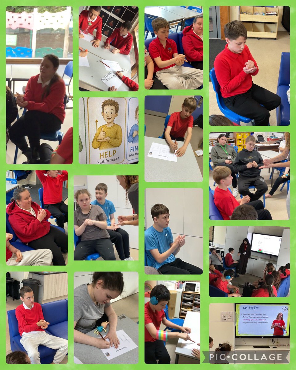 YsgolHenFelin's tweet photo. In #YHFClass14 we have been using our knowledge of signing to practice our #YHFCoreConnect sign of the week “Help”. We took turns practising our signing and utilised worksheets to write the word help and put it into sentences. https://t.co/Wq97vnyAtR
