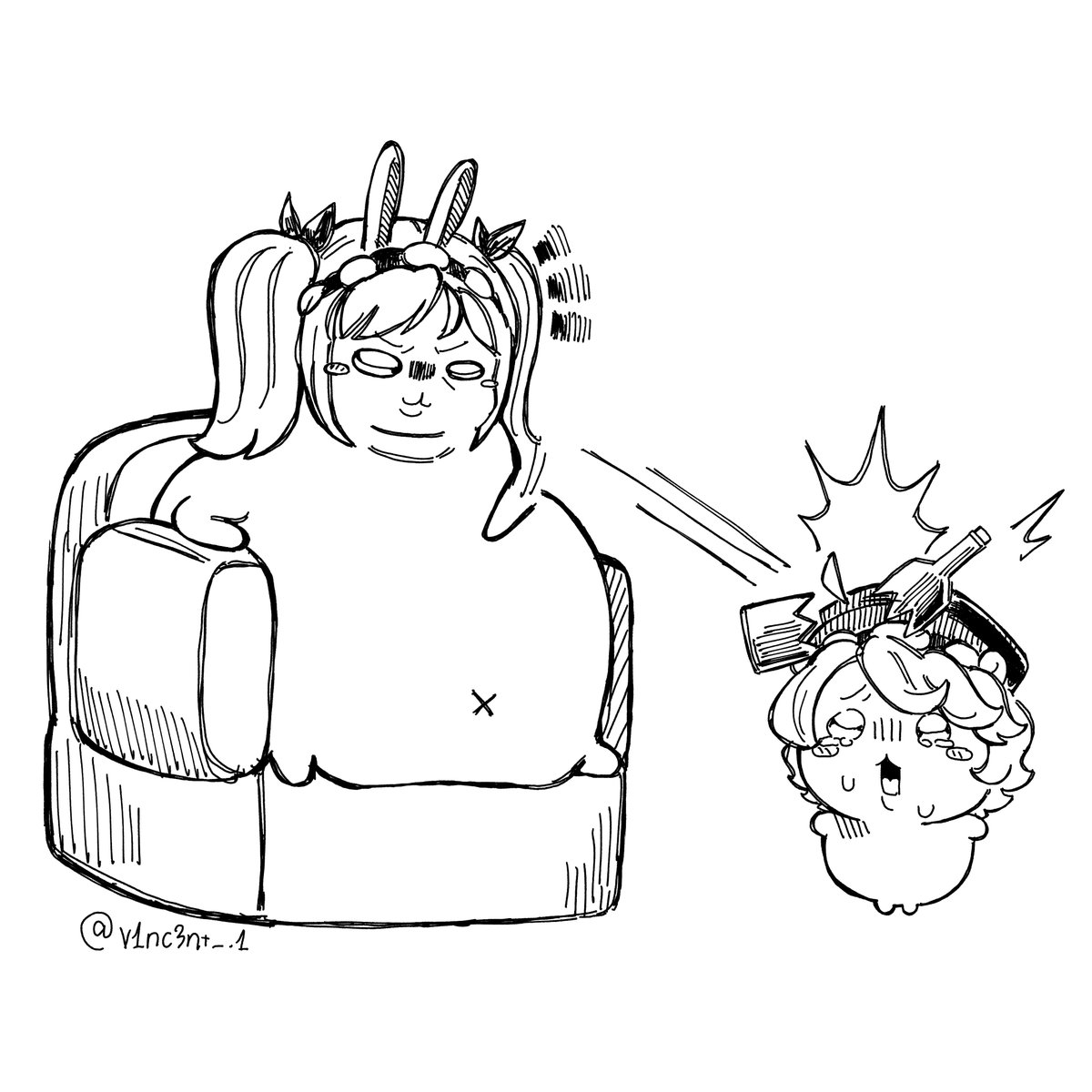 little_v1nc3nt's tweet photo. Fatass boss https://t.co/2EKvwObEPf