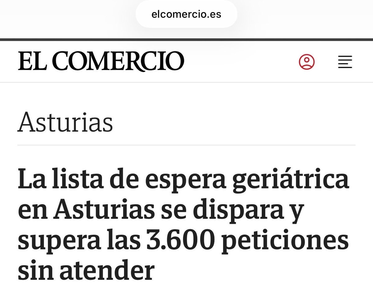 sharoncalderong's tweet photo. Imagina que al pdte. asturiano «se la partiera el corazón» por los abuelos de asturianos que no tienen plaza en un centro residencial gestionado por su Gobierno. https://t.co/eUQJs0PrIe