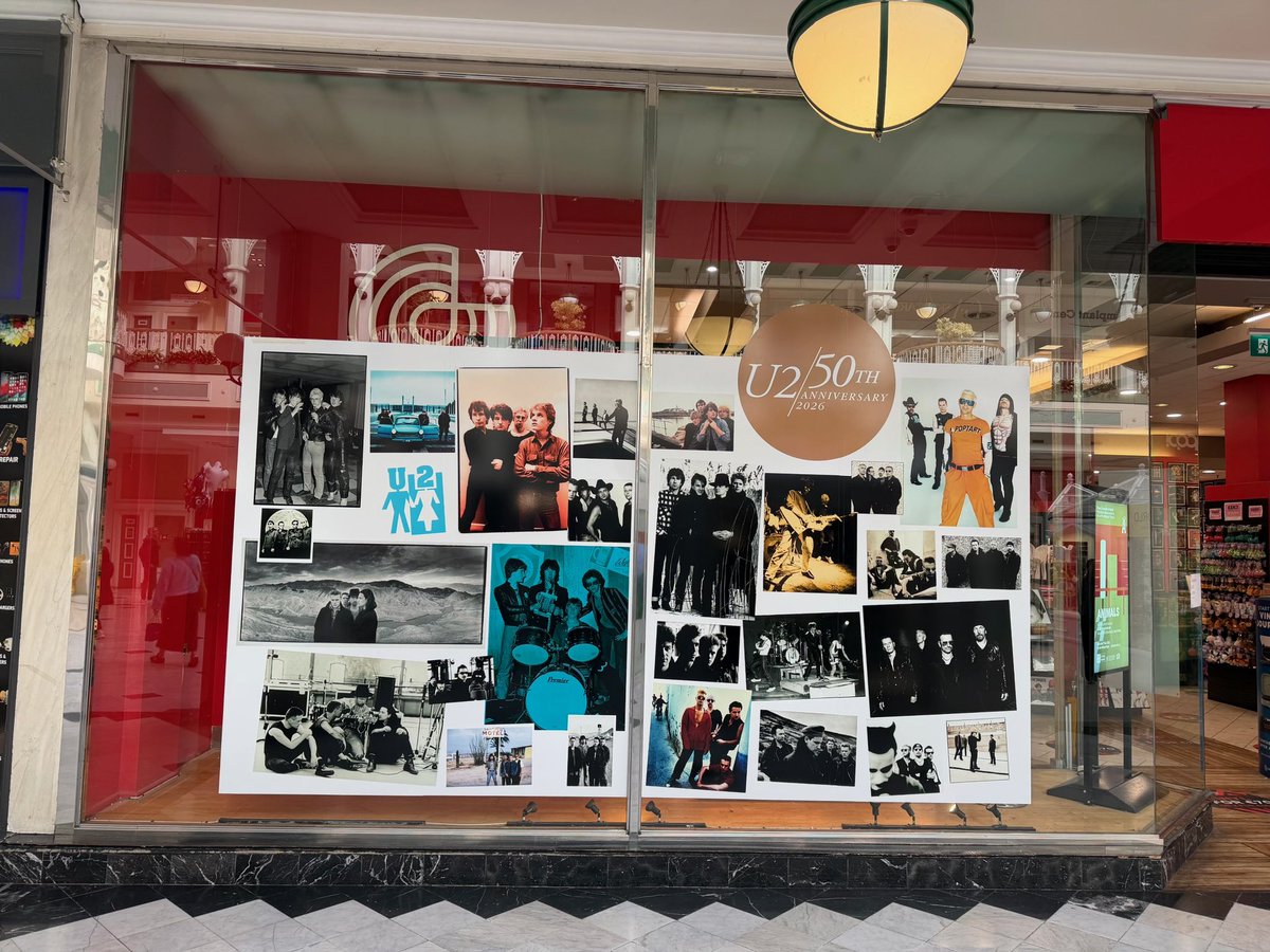 u2songs's tweet photo. Golden Discs at St. Stephen’s Green. Celebrating #U250 https://t.co/M8jJyM7pYY