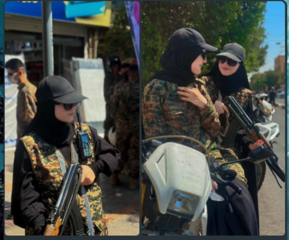 1401Namira's tweet photo. اولین ایست بازرسی که توسط جانفدایان خانم اداره میشه!
این مسخره بازیا اسمش روشنفکری نیست
تا وقتی مردای ایرانی هستن و دفاع از وطن به مشکل نخورده و به خانما احتیاجی نیست این کارا مسخره بازیه
این دفعه غیرت مردان حزب‌اللهی رو نشونه گرفتن😏
شیطان برای هر گروهی با یه حربه‌ای وارد میشه https://t.co/rciULqd2ZR