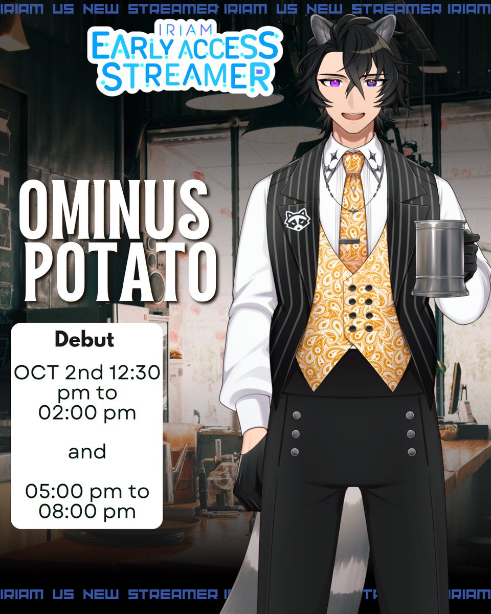 Ominuspotato's tweet photo. MODEL REVEAL!!!!  The Ominus One finally shows his face!
#IriamUS #OminusPotatoVT #Vtuberㅤ https://t.co/wUVWNKOIDA