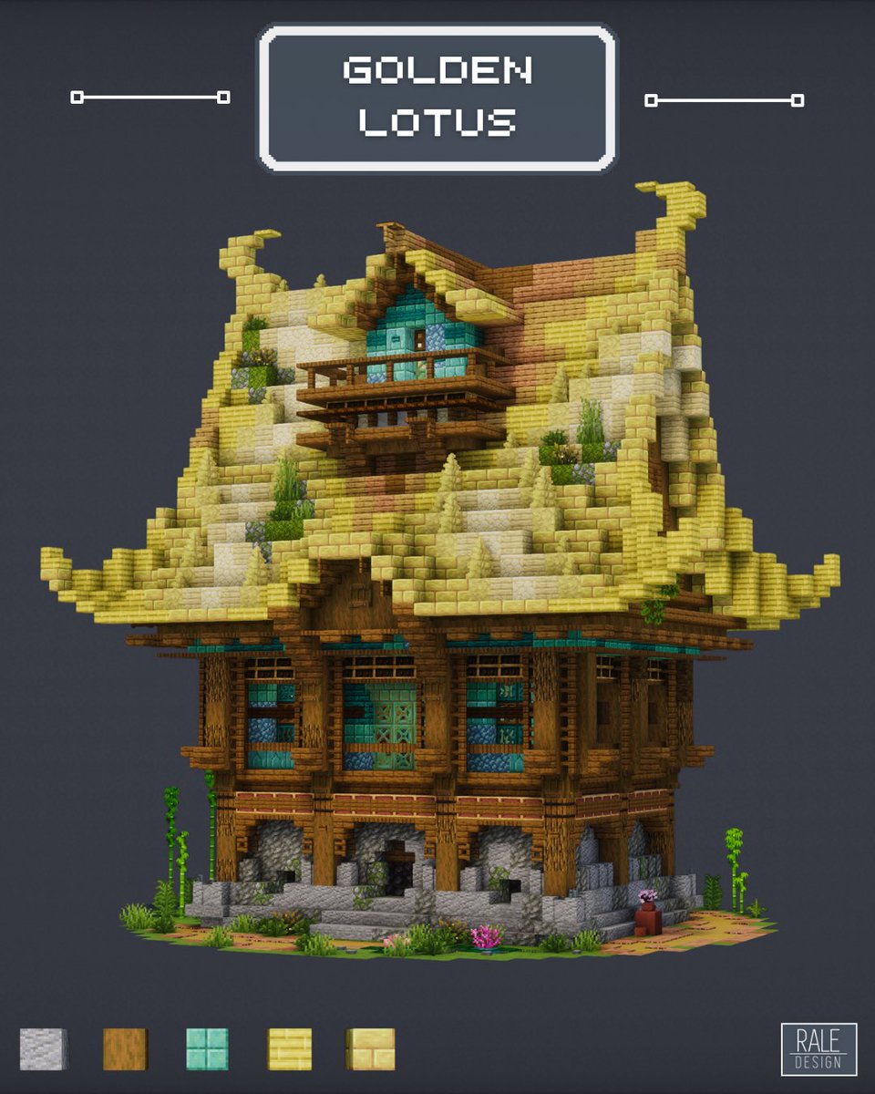 RaleDesign's tweet photo. Minecraft Asian Golden Lotus
 #minecraft #mc #minecraftbuilds #minecraftdesigns #minecraftinspiration #minecraftdecoration

⬇️ Download my Builds on Patreon (bio) https://t.co/yaztPJUdXS