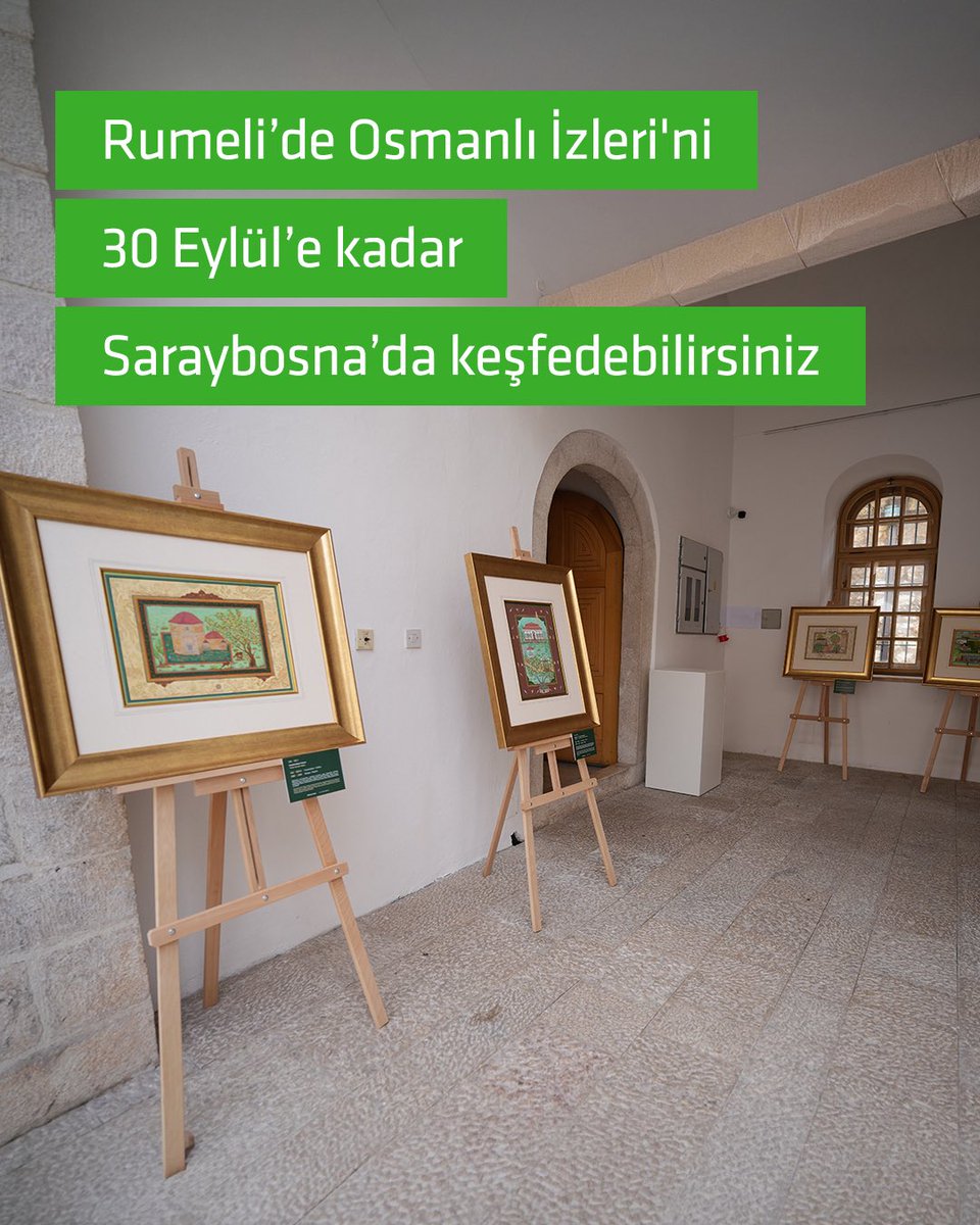 kuveytturk's tweet photo. Yüzyılların izleri, Saraybosna’da sanatla buluşuyor. 🖼️🏛️

“Rumeli’de Osmanlı İzleri” sergimizin Saraybosna’daki açılışını, Genel Müdür Yardımcımız Semih Sel’in katılımıyla gerçekleştirdik. Minyatür sanatçısı Gülçin Anmaç’ın 11 ülke, 29 şehirden 35 eseri bir araya getirdiği sergide, Rumeli coğrafyasındaki Osmanlı mirası minyatür sanatının incelikli diliyle yeniden hayat buluyor.

Açılışımıza katılan T.C. Saraybosna Büyükelçisi Emin Akseki’ye, Yunus Emre Enstitüsü Saraybosna Koordinatörü Mehmet Akif Yaman'a ve Gazi Hüsrev Bey Külliyesi İslam Kültür ve Sanat Müzesi Müze Direktörü Amir Šakić'e teşekkür ederiz.

Sergimizi 30 Eylül’e kadar Gazi Hüsrev Bey Külliyesi İslam Kültür ve Sanat Müzesi'nde ziyaret edebilirsiniz.

#KuveytTürk #RumelideOsmanlıİzleri