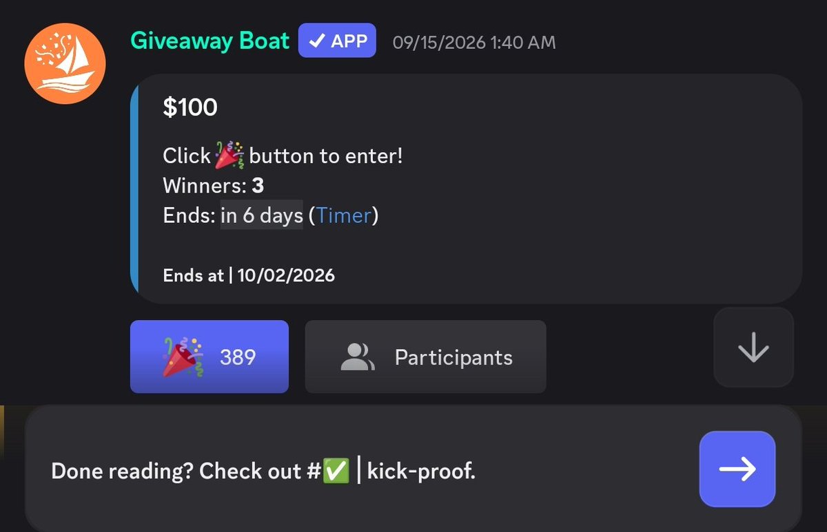 Hemtan777's tweet photo. https://t.co/MA0dIJWlgi

Join for more info

#giveaway #discord #event #kickstreamer https://t.co/WjniQaTt74