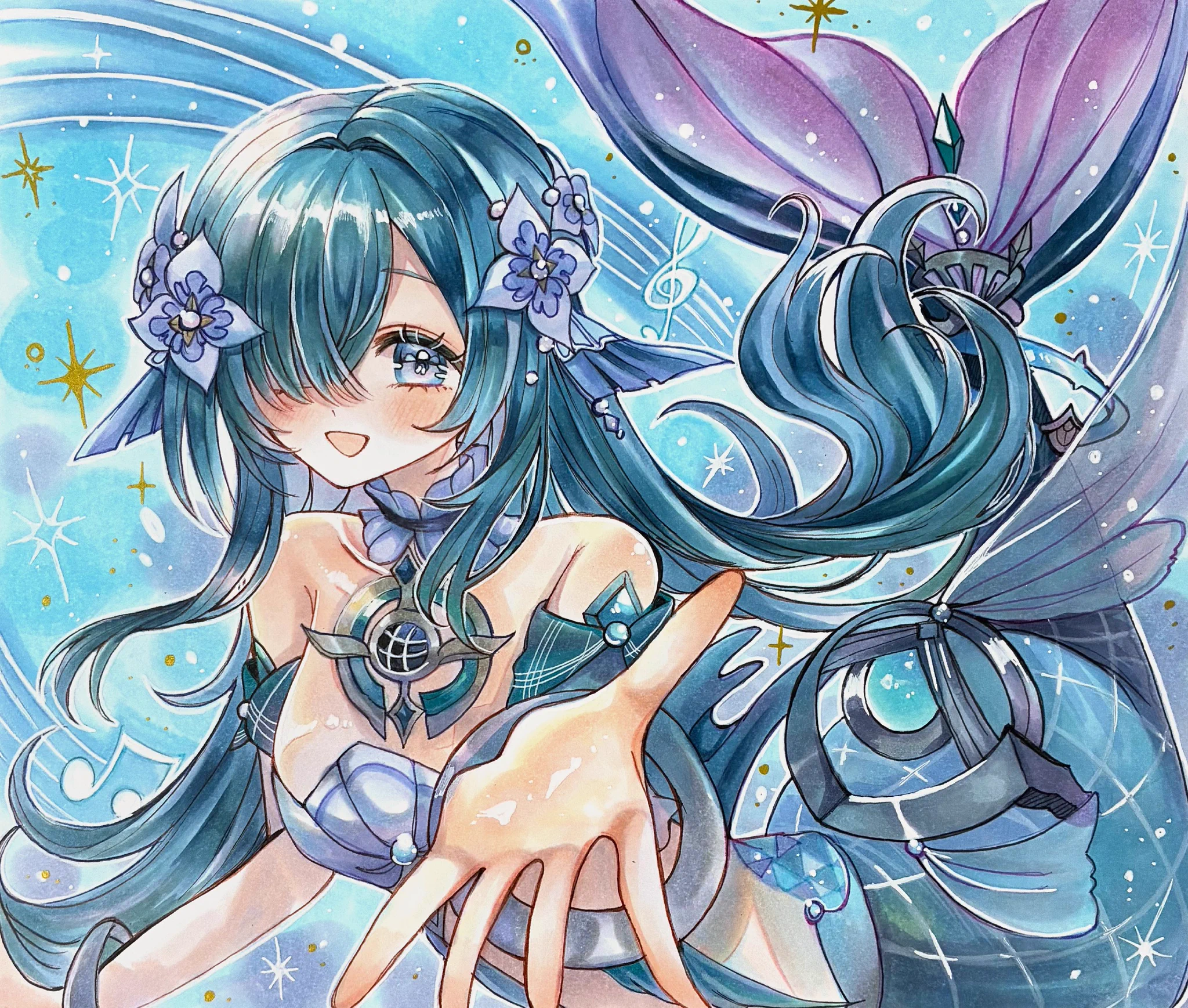 十二美神『辰』 翠 オリジナル原画 コピックイラスト 亀三郎 100日チャレンジ中 on X: 