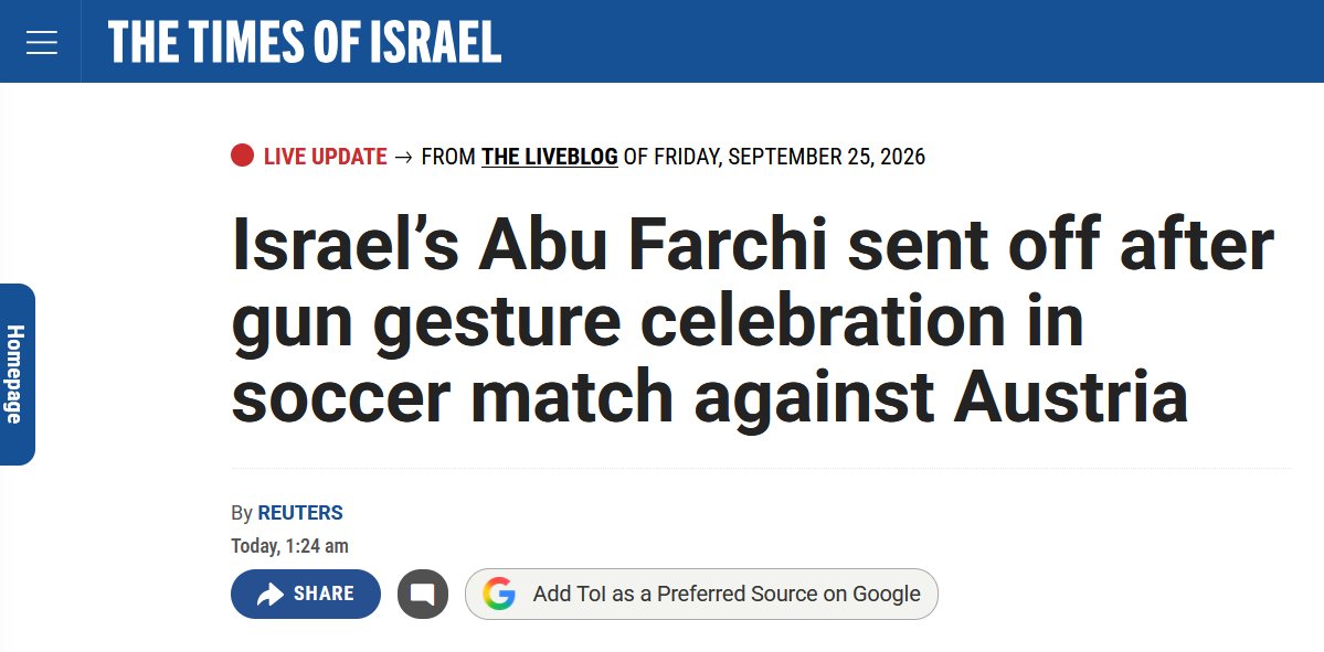 PaddyMatthews's tweet photo. Jerusalem Post, (British) Daily Telegraph, Times of Israel.
Not much of a fan of either the Journal or the Examiner but singling them out for covering this story is every bit as deranged as the StopTheGame loons who spent the last week trying to harass and intimidate our players. https://t.co/2coMF7buRl